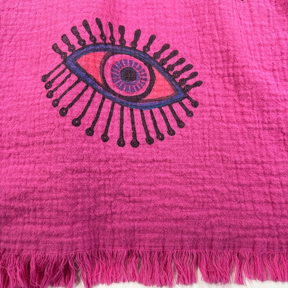 Pink Evil Eye Patterned Robe - Picture 9 of 9